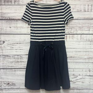 Kate Spade Broome Street Dress Womens XS Navy Stripe Yacht Prep Nautical Cotton